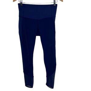 Lululemon 7/8 Blue Mesh Zipper Pocket Legging Women Size 6